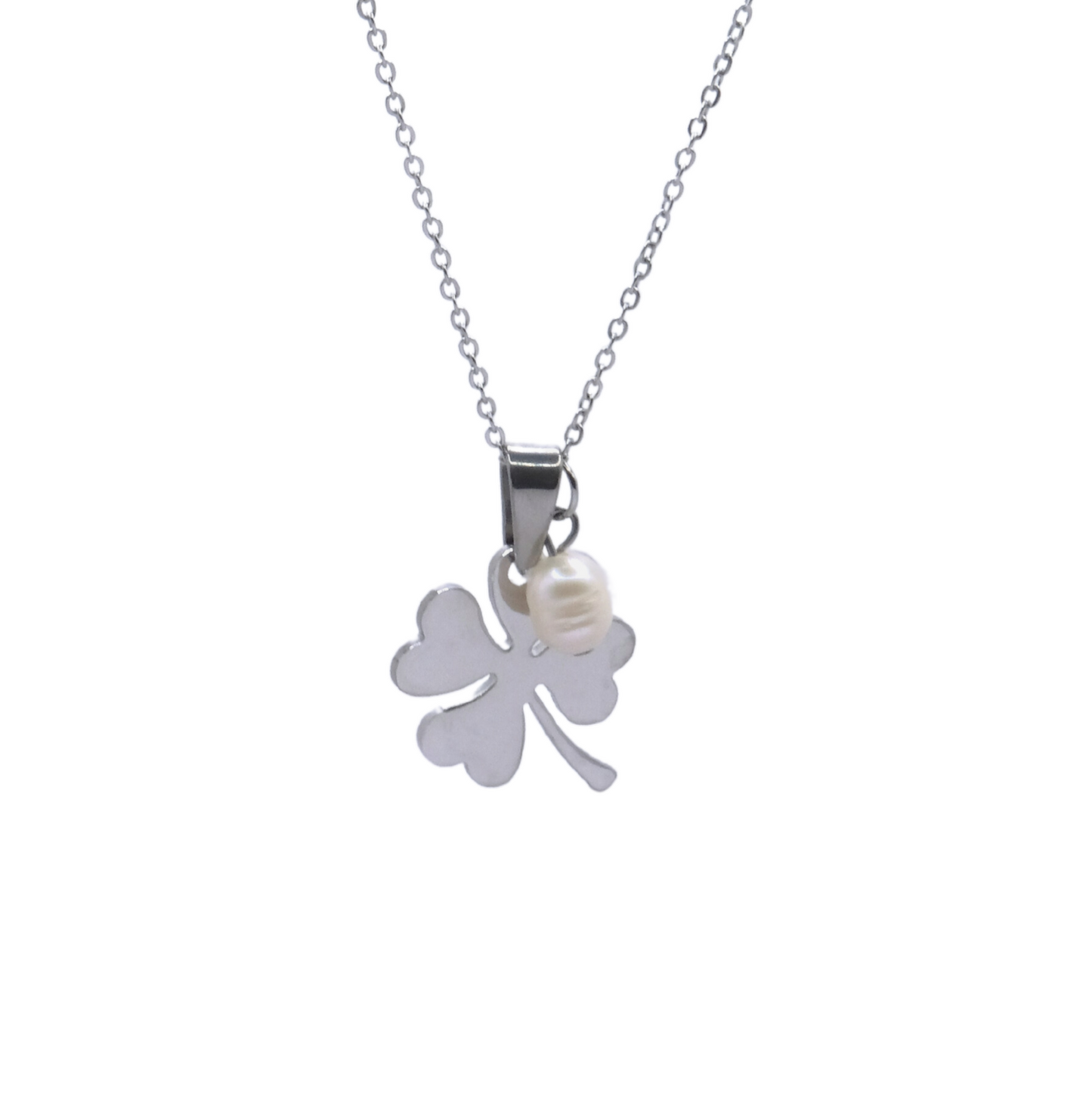 Lucky Charm Pearl halsband Silver