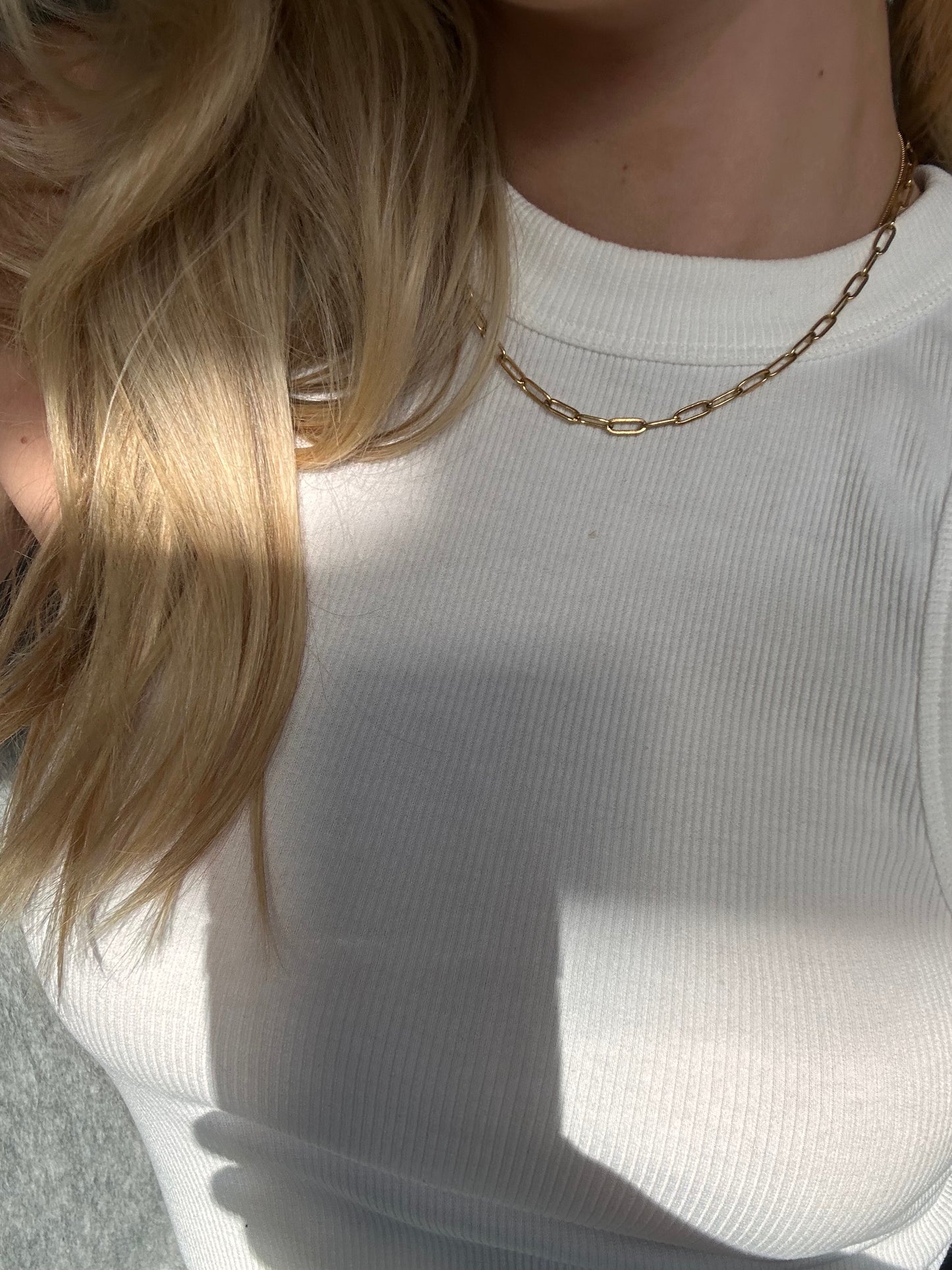 Clip Chain halsband Guld