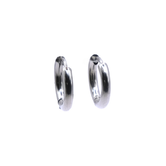 Plain Hoops Silver